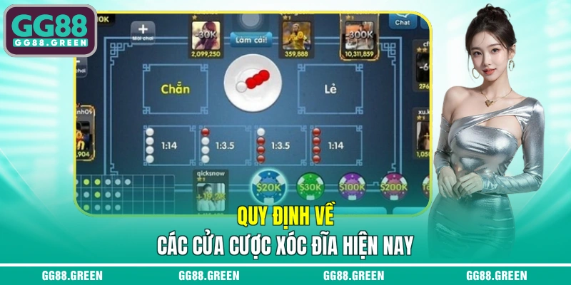 Quy định về các cửa cược xóc đĩa hiện nay